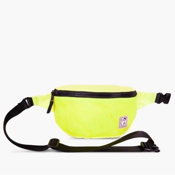 LOLA Large Moonbeam Bum Bag Neon Green or Pink - Picture 3 of 7